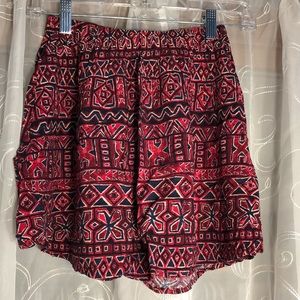 flowy skirt, Hollister, aztec looking pattern